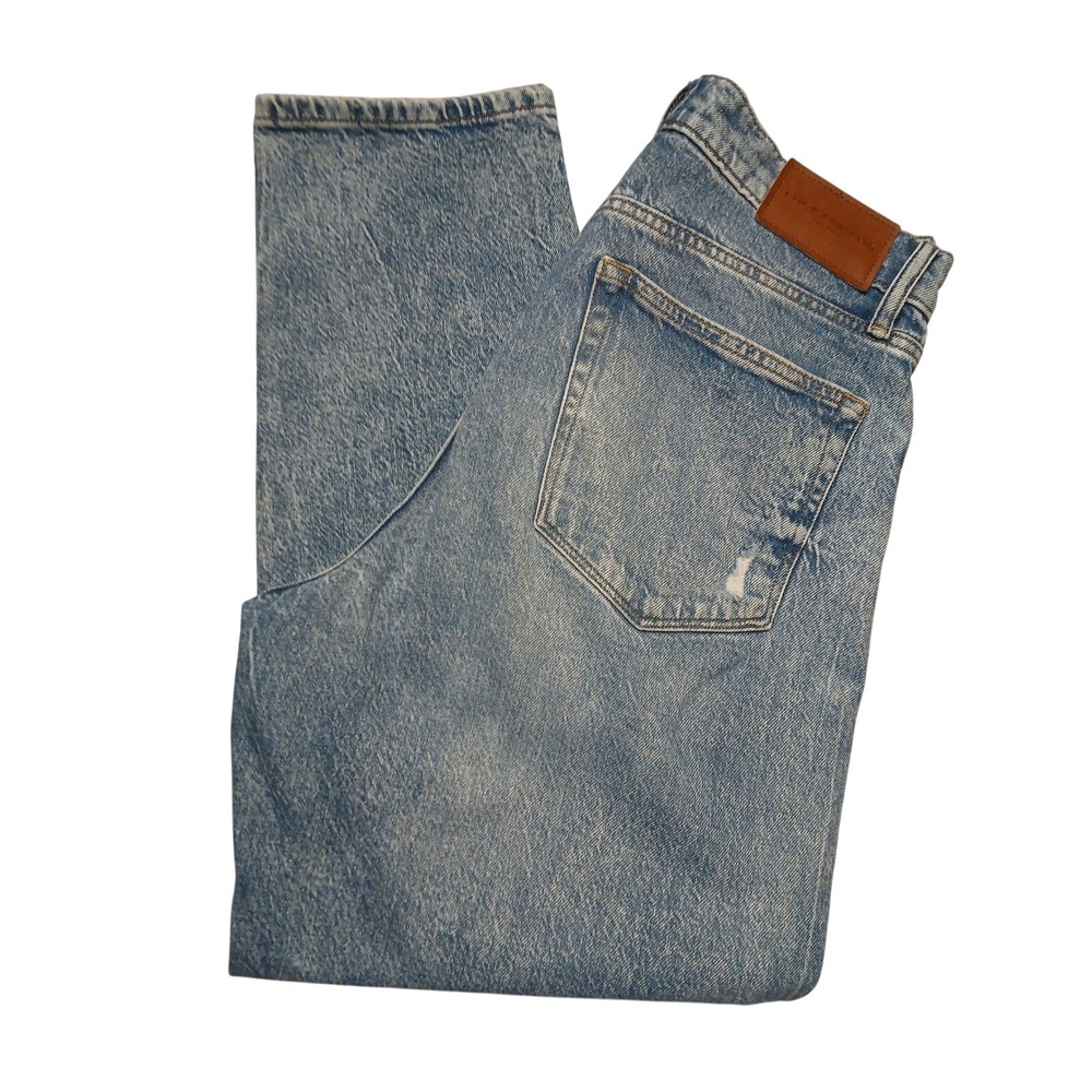 Lucky Brand Womens 10/30A High Rise Distressed Mom Jeans Light Acid Wash Blue - Picture 3 of 12